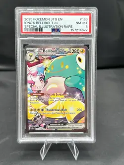 Pokemon journey together Iono's Bellibolt ex 183/159 SIR holo PSA 8 English - Image 1