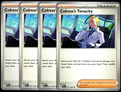 Pokemon TCG 4x Colress's Tenacity 057/064 2024 SFA Uncommon Playset - NM/LP - Image 1