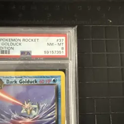 PSA 8 Pokemon 1st Edition Dark Golduck 37/82 Team Rocket - Image 4