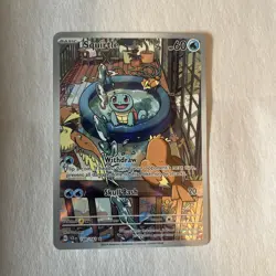 Pokemon Squirtle 148/142 Sv07: Stellar Crown Illustration Rare Holo - Image 1