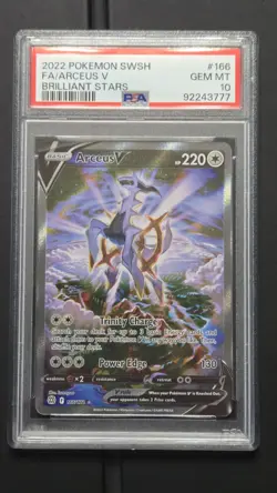 Pokemon - Arceus V Alt Art 166 *GEM MINT PSA 10* Brilliant Stars Alternate Art - Image 1