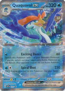 NM-Mint, English - 1 x Pokemon Quaquaval ex - SVP035 - Promo Scarlet & Violet Pr - Image 1