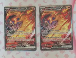 2x Two Team Rocket's Moltres ex 229/182 Sv10: Destined Rivals Holo Pokemon Cards - Image 1