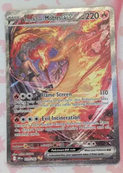 2x Two Team Rocket's Moltres ex 229/182 Sv10: Destined Rivals Holo Pokemon Cards - Image 3