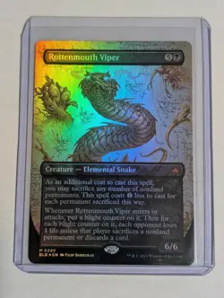 Rottenmouth Viper (Borderless) Bloomburrow Foil mtg - Image 1