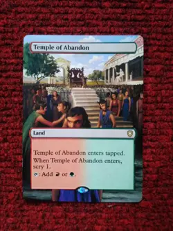 Temple of Abandon MTG Bloomburrow Commander Hand Painted Borderless Altered Art - Image 2