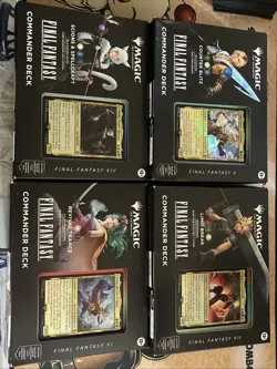 Magic The Gathering Final Fantasy Commander Deck Set Of 4 - Image 1