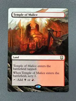 Temple of Malice MTG Modern Horizons 3 Commander Hand Painted Full Altered Art v - Image 1