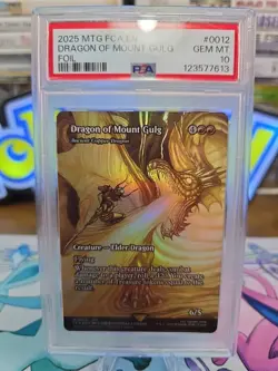 2025 MTG FINAL FANTASY: THROUGH THE AGES FOIL #0012 DRAGON OF MOUNT GULG PSA 10 - Image 1