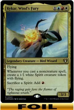 1x - Kykar, Wind's Fury - [SELECT] - Commander Masters - NM MTG - Image 2