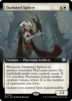 Darksteel Splicer (Extended Art) [March of the Machine Commander] Magic MTG - Image 1