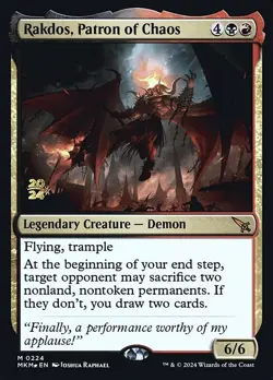 Rakdos, Patron of Chaos x1 1x FOIL Prerelease Murders at Karlov Manor NM MTG - Image 1