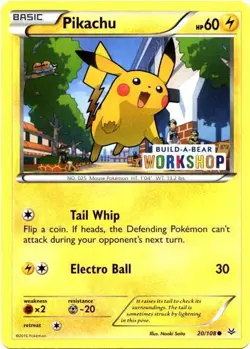 Pikachu - 20/108 - Build-A-Bear Workshop Promo NM, English Pokemon Promos - Image 1