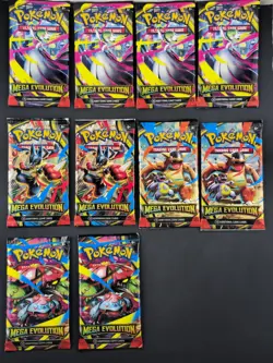 Pokemon Mega Evolution Booster Pack Lot of 10 ME01 Sealed - Image 1