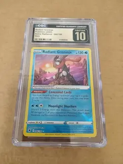 Radiant Greninja 046/189 - Pokemon Astral Radiance CGC 10 Pristine - Image 1