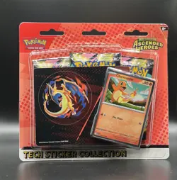 Pokemon TCG Ascended Heroes 3 Pack Tech Sticker Charmander (Sealed/New) - Image 1