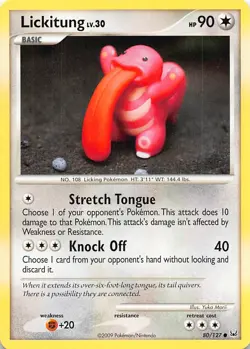 Lickitung 80/127 Common Platinum Pokemon Moderately Played - Image 1