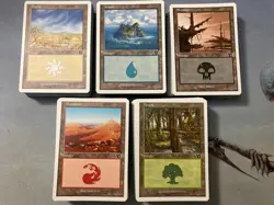 MTG Premodern 265 Basic Land Lot Classic 6th Edition - Old Frame White Border - Image 1