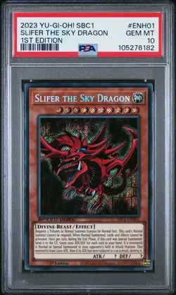 YU-GI-OH! SBC1-SPEED DUEL STREETS OF BATTLE CITY SLIFER THE SKY DRAGON PSA 10 - Image 1
