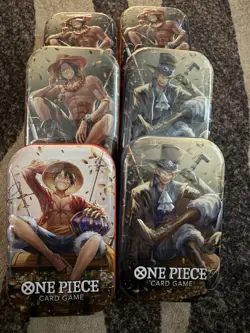 Bandai Namco One Piece Card Game Tin Pack Set Vol.2 TS-02 OP-13 x6 - Image 1