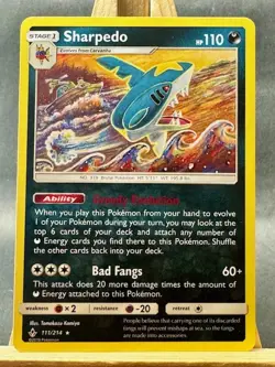 Sharpedo Rare Tomokazu Komiya Pokemon Trading Card Gam Unbroken Bonds 111/214 NM - Image 1
