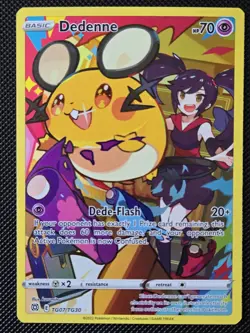 Pokemon TCG Dedenne Brilliant Stars Trainer Gallery Card TG07/TG30 NM - Image 1