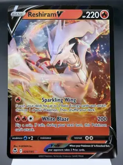 Reshiram V 024/195 - Ultra Rare Holo - Silver Tempest Pokemon Card MINT - Image 1