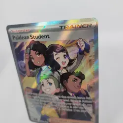Paldean Student 231/091 Full Art Trainer Paldean Fates Pokemon TCG Card NM - Image 2