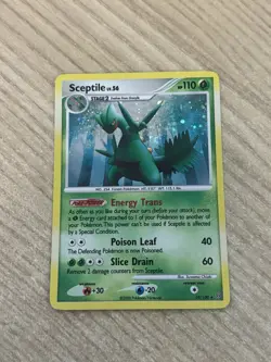 Sceptile 10/100 Stormfront Holo Tail Swirl🍭 Mp Condition Mid Era Pokemon Card - Image 1