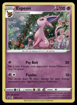 Espeon Swirl 🌀 SWSH174 SWSH: Sword & Shield Promo Cards Holo Pokemon TCG NM - Image 2