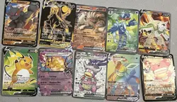 Pokemon TCG Holo Foil EX GX V VMAX Lot 10 Cards - Chesnaught, Blissey, Glaceon - Image 1