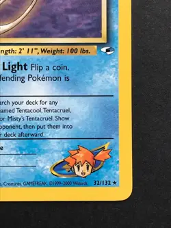 Misty's Tentacool 32/132 Gym Heroes Rare - Vintage Pokemon Card WOTC 1999 - Image 4