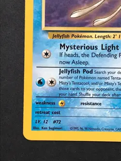 Misty's Tentacool 32/132 Gym Heroes Rare - Vintage Pokemon Card WOTC 1999 - Image 5
