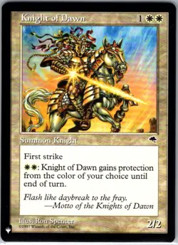 Knight of Dawn - 26 - The List Reprints - Magic MTG - NM - B3G1 - Image 1