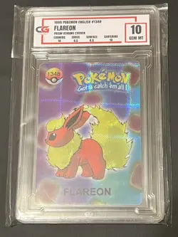 Flareon #1348 - Pocket Monsters Vending Holo Prism- Bandai Nintendo 1999 CG 10 - Image 1