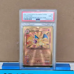 Pokemon TCG Gold Charizard 2021 Celebrations UPC #4 PSA 9 - Image 1