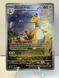 Ampharos 090/086 - Pokemon ME:04 Chaos Rising - Illustration Rare - NM English - Image 1