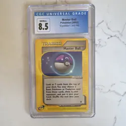 CGC 8.5 Pokemon TCG Master Ball Expedition 2002 143/165 Reverse Holo - Image 1