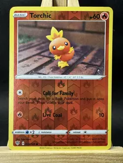 Torchic Yuka Mori Reverse Holo Pokemon TCG SWSH03: Darkness Ablaze 022/189 NM - Image 1
