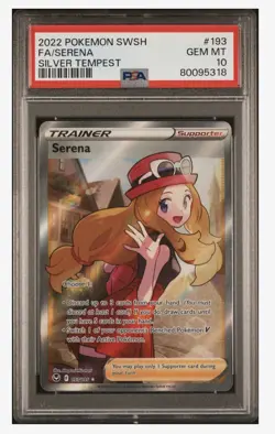 Pokemon PSA 10 Serena 193/195 Full Art Holo Rare Silver Tempest Gem Mint - Image 1