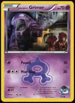 Team Aqua's Grimer 7/34 LP Double Crisis Common Pokemon - Image 1