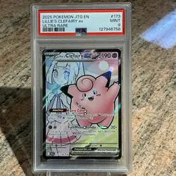 Pokemon Lillie’s Clefairy EX 2025 Journey Together Ultra Rare EN 173/159 PSA 9 - Image 1