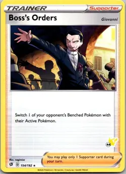 Boss's Orders #154/192 2022 Pokemon Battle Academy Trainer #44 Pikachu Stamp LP - Image 1