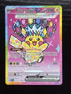NEAR MINT! Pokemon TCG: Pikachu EX 277/217 ME: Ascended Heroes NM Pack Fresh - Image 1
