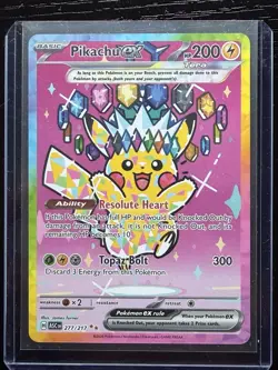 NEAR MINT! Pokemon TCG: Pikachu EX 277/217 ME: Ascended Heroes NM Pack Fresh - Image 2