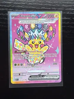 NEAR MINT! Pokemon TCG: Pikachu EX 277/217 ME: Ascended Heroes NM Pack Fresh - Image 5
