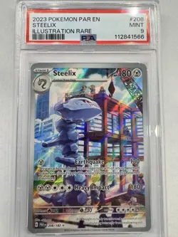 2023 Pokemon Steelix Illustration Rare Paradox Rift 208/182 PSA 9 Mint - Image 1