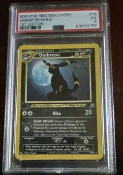 Umbreon Neo Discovery 1st Edition Holo 13/75 (2001) English PSA 5 - Image 1