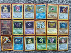 Vintage Pokemon Card Lot 36 Holos Rare Collection w/ Base Set Alakazam - Image 1