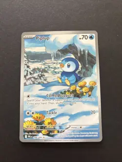 Pokemon TCG Piplup 98/94 Illustration Rare Phantasmal Flames - Image 1